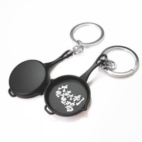 Porte-clés et boucle en alliage de zinc, motif poulet en pot, style dessin animé vintage, impression UV, design moderne et créatif, en métal