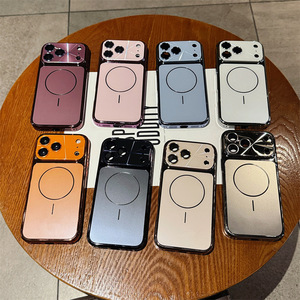 Étui de téléphone magnétique à chargement sans fil avec protection intégrale et lentille électroplaquée de luxe pour iPhone 18 Pro Max 14 15 16 17 Pro - Product Image 2