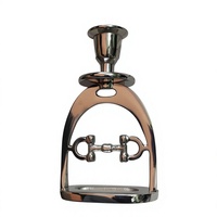 Porte-bougie d'équitation de luxe en laiton antique, inspiré de la mors de cheval, pour décoration de table, maison, bureau, hôtel