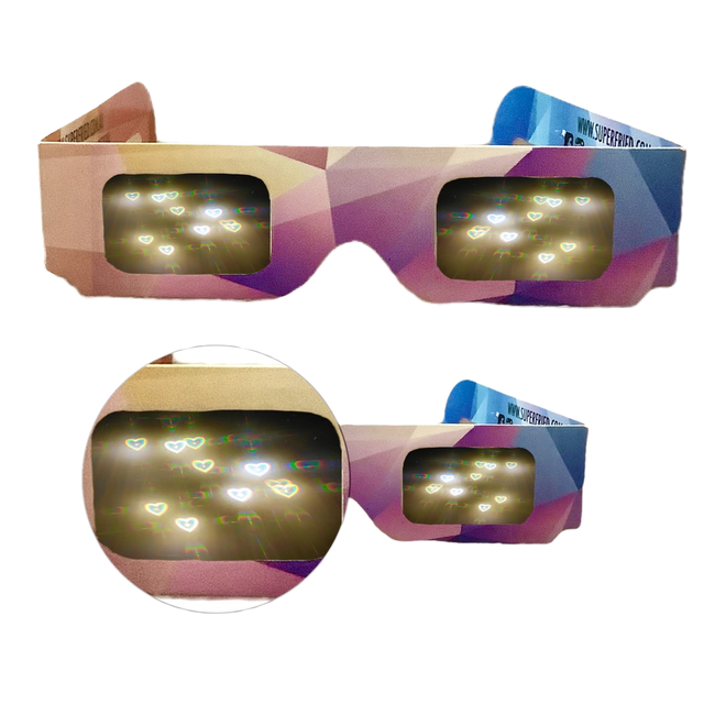 ISO Certified Customized Logo Paper Diffraction Glasses for Party Light Show Promotional 3D Glasses Factory Effect Glasses