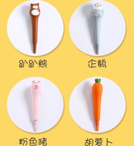 Ecológico Squishy Pen Cover Pu Stress Papelería Squeezing Soft Pen Tube pingüino Superficie Liberación Presión Cubierta - Product Image 5