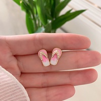 Anting-anting Enamel Pantai Liburan LS-C7023 Mutiara Baroque Berkualitas Tinggi Anting-anting Bunga Kipas Pohon Kelapa Perhiasan Musim Panas