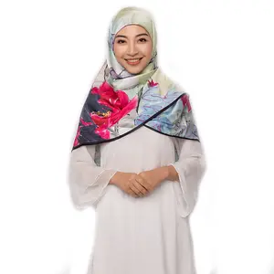 热销代工新设计定制印花中国水墨穆斯林时尚土服女士