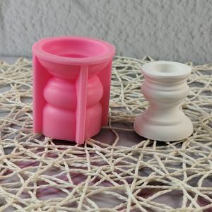 Moldes de silicona hechos a mano Kingnoo para adornos decorativos DIY, estilo europeo, portavelas, herramientas para pasteles de forma irregular - Product Image 2