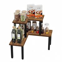 Étagère à épices, table de maquillage, présentoir de cosmétiques, étagère de rangement pour comptoir de cuisine, étagère à 2 niveaux, étagère d'angle mobile, armoire