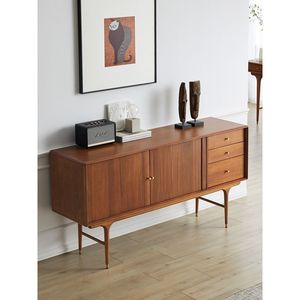 Nordic Style Solid Wood <b>Sideboard</b> Cabinet With Storage Drawers And Doors For Living Room - Product Image 3