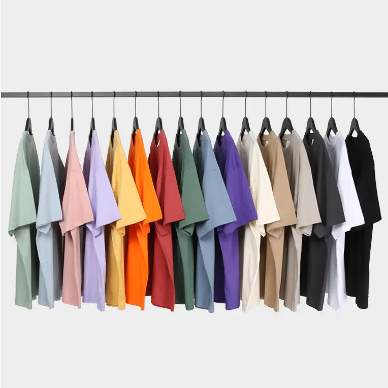 Custom Logo Printing 190gsm 100% Cotton Oversized Blank T Shirts Heavy Weight Tshirts Men'S Tee Shirt unisex