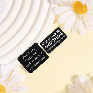 Broche en émail 'Ne dis pas 'Mord-moi' puis agis comme si tu étais tout étonné', avec slogan humoristique et original, pour sacs, revers, bijoux, cadeau pour amis - Product Image 3