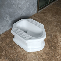 Cuvette de toilettes en céramique monobloc à double chasse pour villa, style Asie du Sud-Est (Philippines)