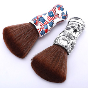 Makeup <b>Brush</b> Set Nylon Bristle <b>Round</b> Shape Skull And Flag Design Face Use - Product Image 3