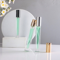 Bouteille de parfum de brume de pulvérisation de haute qualité récipient en verre carré pour parfum bouchon électrolytique atomiseur de parfum rechargeable 10ml
