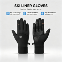 Gants d'hiver en polaire fine pour l'extérieur, doublure intérieure pour le ski, conduite automne-hiver, écran tactile, antidérapants, pour le sport et l'équitation
