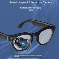 Lunettes Intelligentes V03-T6 avec Caméra 800W Pixels, Enregistrement Photo et Vidéo, Réduction du Bruit, Reconnaissance IA, Traduction en Temps Réel pour