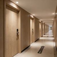 Porte de chambre d'hôtel qui bloque le bruit du couloir et de la climatisation |   Testé par un tiers, 46 dB, pales de 58 mm pour appartement et bureau