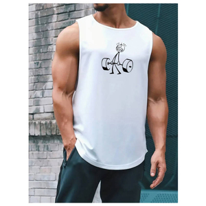 2025 hommes décontracté été Muscle Fitness gilet respirant Hip Hop Style tricoté sans manches T-shirt pour <span class=keywords><strong>basket</strong></span>-ball débardeurs - Product Image 4