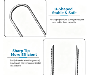 Galvanized Steel Spiral Pattern Outdoor Ground Pegs - Product Image 6
