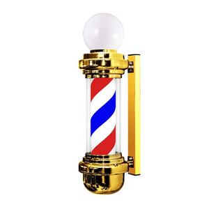 Peluquería estilo peluquero poste barbería signo abierto poste de oro con salida de fábrica giratoria led - Product Image 1