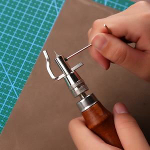 Poignée en bois cuir réglable couture <span class=keywords><strong>Groover</strong></span> bricolage fait main en cuir travail <span class=keywords><strong>Groover</strong></span> - Product Image 5