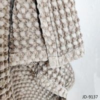 Plaid de luxe rafraîchissant en coton vintage gaufré délavé, vente en gros, emballage personnalisé