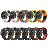 Bracelet de montre en silicone bicolore Ocean Watch pour Samsung Galaxy Watch Ultra2/Ultra 2025/Ultra 47mm, bracelet de remplacement