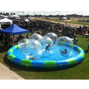Piscina inflable redonda grande y colorida para verano, bolas para caminar en el agua, juegos de bolas Zorb de pesca, juguetes, juego deportivo - Product Image 1