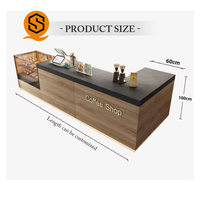 Comptoir de réception intégré, sur mesure, pour pâtisserie, traiteur, épicerie, café, salon de thé, caissier, comptoir de bar