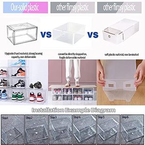 Foldable Thickened Transparent PP Plastic Eco-Friendly 5L Capacity Stackable Rectangle Shoe <b>Storage</b> <b>Drawer</b> Case Shoe <b>Boxes</b> Model - Product Image 4