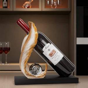 Porte-bouteilles Golden Wing avec boule de cristal, décoration de luxe pour armoire, présentoir pour salon - Product Image 4