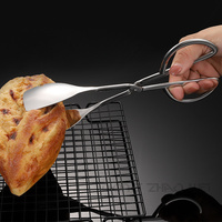 Pince à salade en métal de haute qualité avec Logo personnalisé, ustensiles de cuisine, ciseaux en acier inoxydable, pinces à salade