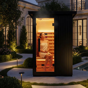 <span class=keywords><strong>Sauna</strong></span> de jardín de leña portátil 1 persona Diseño personal portátil <span class=keywords><strong>Sauna</strong></span> finlandesa tradicional al aire libre barata más popular - Product Image 1