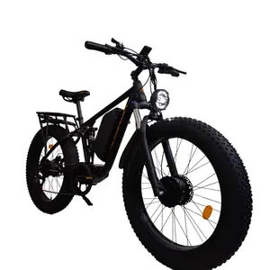 2024新版本电动自行车NexusRider 2000W双电机Ebike 26 "48V 22.4ah Shimano 7速35MPH液压电动自行车MTB