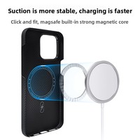 Étui magnétique de luxe pour 15 Pro Max et 14 Pro, coque de protection ultra-fine avec anneau magnétique
