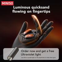 Écouteurs sportifs sans fil MINISO MS185 - Glowing Sand HiFi BT5.4 avec réduction de bruit ENC, écouteurs OWS résistants à l'eau IPX5