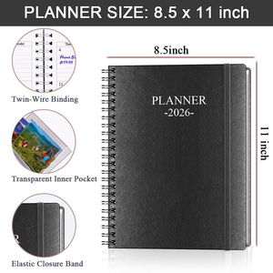 Libro de Planificación Diaria A5 con Espiral, 26 Páginas, Agenda Completa en Inglés, Impreso, Ecológico y Personalizable, Gran Venta - Product Image 5