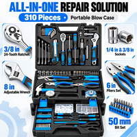 Heavy Duty 310-Piece Professional Mechanic Tool Set with Ratchet Sockets Wrench Set Complete Hardware Hand Tool Kit