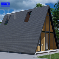 Maison intelligente préfabriquée de 30 m2, construction rapide, villa de luxe modulaire, maison triangulaire en forme de A