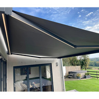 Auvent rétractable motorisé en aluminium de haute qualité, personnalisé, pliable, pour l'extérieur, avec télécommande, protection contre la pluie, PA