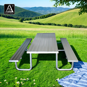 Portable Park Street Camping Dining <b>Table</b> Set <b>Garden</b> Outdoor <b>Table</b> <b>and</b> Chairs Commercial Outdoor Aluminum <b>Table</b> Set AL-02 Dining - Product Image 1