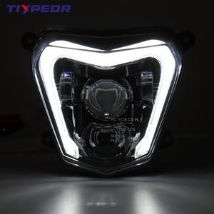 Faro Delantero para Motocicleta TIYPEOR para KTM <span class=keywords><strong>Motocross</strong></span>, LED para <span class=keywords><strong>Duke</strong></span> 690 2012-2019/<span class=keywords><strong>Duke</strong></span> 690R 2013-2017, Faro Delantero de Proyección para Motocicleta Todoterreno con Certificación Emark - Product Image 3