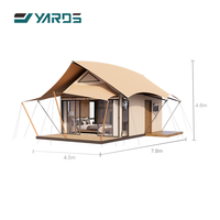 Fabrication en gros de tentes coupe-vent et imperméables avec pare-soleil pour projets de vacances, glamping, tente extensible