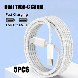 Nylon de haute qualité tressé 3A/60W <span class=keywords><strong>USB</strong></span> <span class=keywords><strong>C</strong></span> vers <span class=keywords><strong>USB</strong></span> <span class=keywords><strong>C</strong></span> <span class=keywords><strong>c</strong></span>âble de données <span class=keywords><strong>c</strong></span>âble <span class=keywords><strong>C</strong></span> à 8Pin Type <span class=keywords><strong>C</strong></span> <span class=keywords><strong>c</strong></span>âble de charge rapide pour téléphone 15/16/17 - Product Image 2