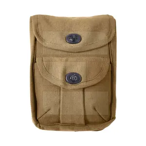 Best Selling Price Pouch Bag High Quality Price Pakistan Made Logo Pouch Bag Front Button Cartridge Bag Leather