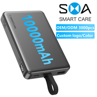 Batterie externe portable étanche avec logo personnalisé, charge rapide PD 35W, grande capacité 10000mAh, légère, micro USB, charge sans fil