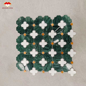 Nhà Máy Giá thấp nhất khảm cho phòng tắm bức tường hiện đại trang trí đá cẩm thạch Gạch Mosaic sàn khảm mô hình gạch lát sàn - Product Image 4