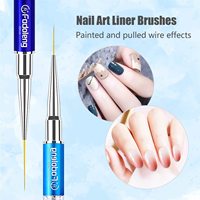 7 pinceaux ovales pour la décoration des ongles, pour salon et manucure DIY à domicile, avec des stylos à double embout pour le nail art