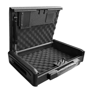 Coffre-fort antivol en acier avec serrure à empreintes digitales - Rangement portable pour <span class=keywords><strong>bijoux</strong></span>, argent liquide, sécurité automobile/domestique - Product Image 4