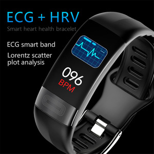 Nueva Pulsera Inteligente con ECG, Monitor <span class=keywords><strong>de</strong></span> Frecuencia Cardíaca, Presión Arterial, Podómetro, Resistente al Agua IP67, USB, Monitoreo Inteligente <span class=keywords><strong>de</strong></span> Salud - Product Image 3