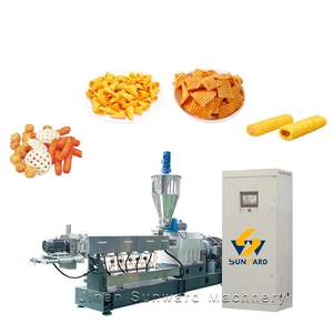 China Extrusora de doble tornillo Tortilla <span class=keywords><strong>Nacho</strong></span> Chips Triángulo Frito Snack Food Making Machine Chips Making Machine - Product Image 6