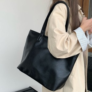 Sac fourre-tout pour femme en cuir souple marron, grande capacité, poche zippée, usage quotidien, automne 2024 - Product Image 4