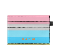 Schmaler, doppelseitig bedruckter Kartenhalter mit Regenbogen-Design für Schwule Männer, tragbarer Kreditkartenhalter aus PU-Leder für Männer und Frauen